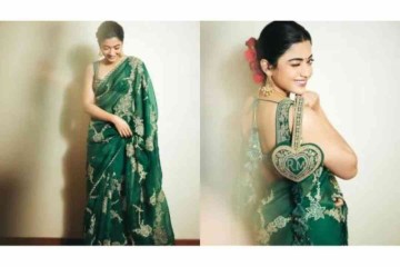 Rashmika Mandanna Reinstates Her ‘National Crush’ Title In Green Custom Torani Saree And Potli; Guess Price?