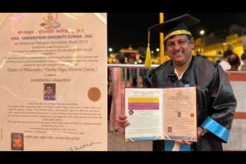 ಅಮೆರಿಕದ ಯುನಿವರ್ಸಿಟಿಯಿಂದ ಪಿಆರ್‌ಓ ವೆಂಕಟೇಶ್‌ಗೆ ಗೌರವ ಡಾಕ್ಟರೇಟ್‍; ಮಂತ್ರಾಲಯದಲ್ಲಿ ಪ್ರಶಸ್ತಿ ಪ್ರದಾನ